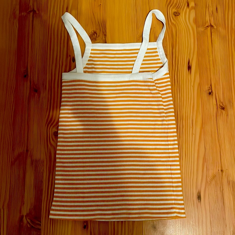 Womens Orange and White Old Navy Tank Top